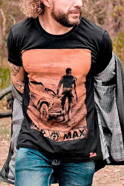 Camiseta Mad Max Masculina Preta Básica